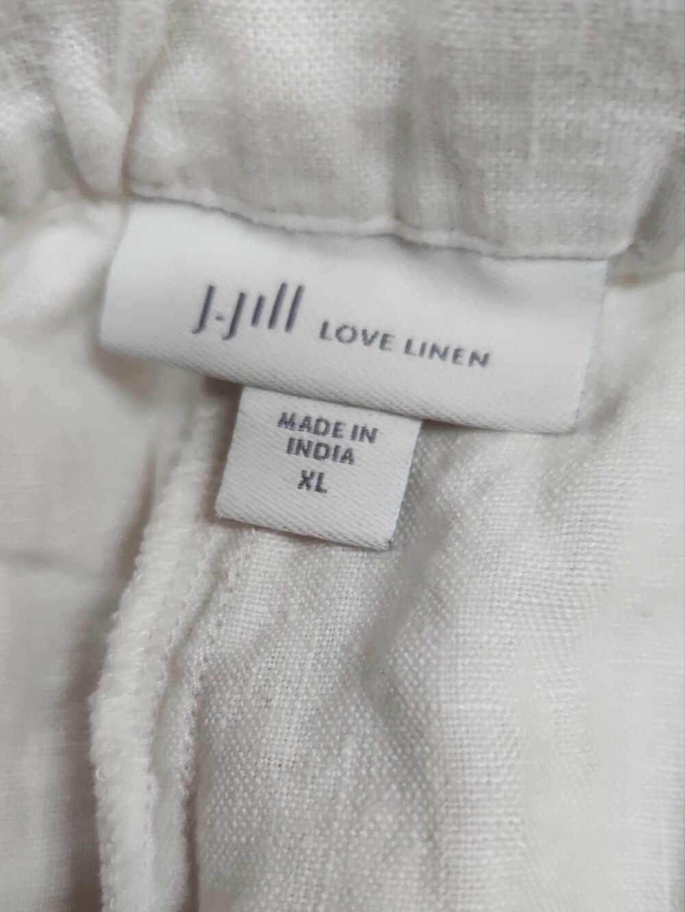 J. Jill Cream Straight-Leg Crop Pants - Picture 3 of 4